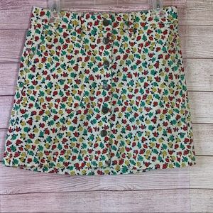 J.Crew Mercantile Front‎ Button Floral Skirt Sz2